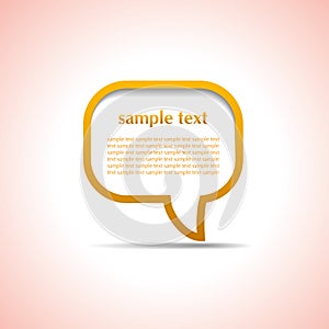 Orange Speech Bubble