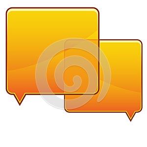 Orange Speech Bubbles