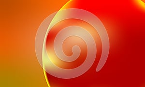 Orange sphere background with bright gradient and blur effects