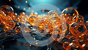 Orange spheres: nanotechnology meets octane rendering, generative ai