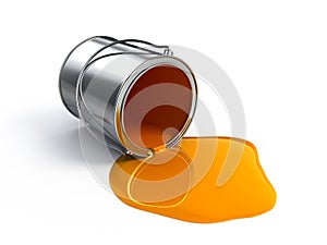 Orange spilled paint