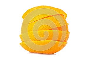orange Spiral peel isolated on white background