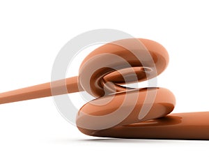Orange spiral spring concept rendered