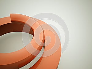 Orange spiral spring concept rendered