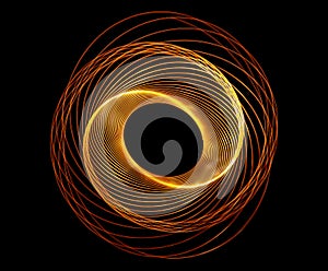 Orange Spirograph pendulum photo