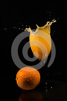 Orange with a splash