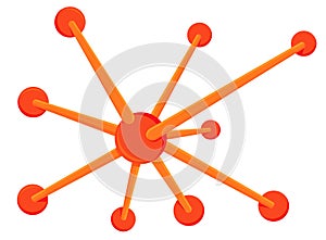 Orange spoke and hub