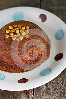 Orange sponge pudding