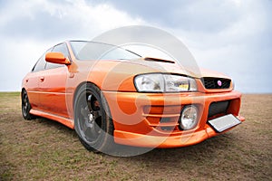 Orange sport car