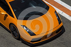 Orange sport race car