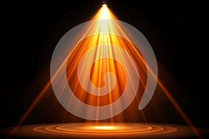Orange spotlight on stage