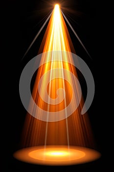 Orange spotlight on stage