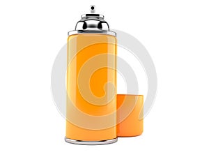 Orange spray can