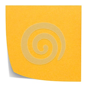 Orange square sticky note