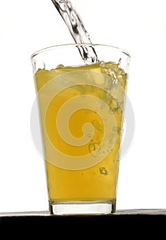 Orange squash drink with ice