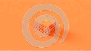 Orange Stack of Files in a Wire Basket