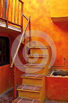 An Orange Staircase