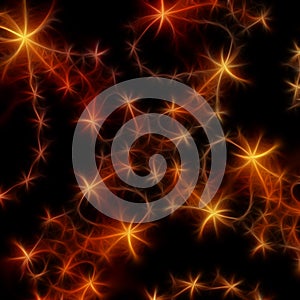 Orange stars Background