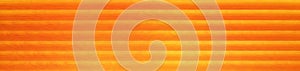 Orange striped panorama background with copy space