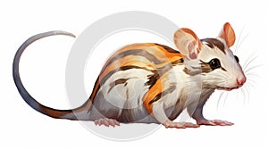 Orange Striped Rat: Concept Art Painting With Cartoony Characters