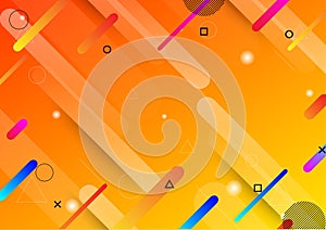 Orange style with dynamic shapes background