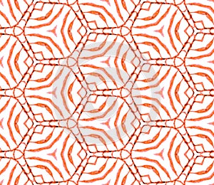 Orange summer seamless pattern. Hand drawn waterco