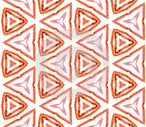 Orange summer seamless pattern. Hand drawn waterco