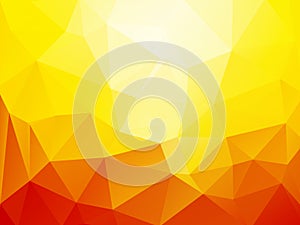 Orange sun geometric mosaic background