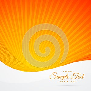 Orange sunburst background illustration
