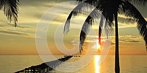Orange Sunset, Isla de la Juventud, Cuba photo