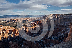 Orange Sunset over Bryce Canyon National Park, Utah.