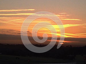 Orange Sunset over Epsom downs