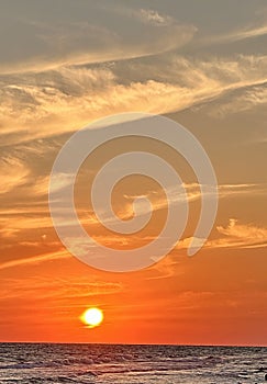 Orange Sunset Panama City Beach Florida