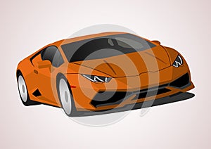 Orange super car. photo