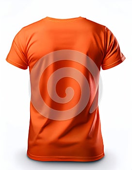 Orange T Shirt Back Side Design Display