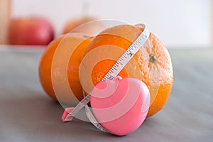 Orange with Tape measure