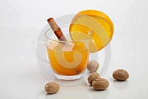 Orange tea with cinnamon