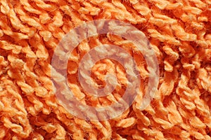 Orange terry towel texture material backdrop macro band background closeup