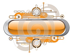 Orange text banner