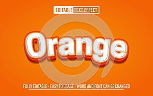 Orange text effect 3d style template