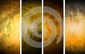 Orange textural backgrounds set