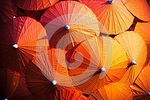 Orange Thai parasols