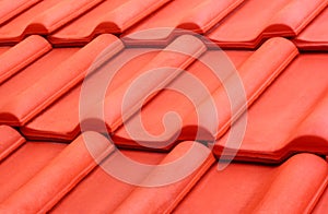 Orange tile roof photo