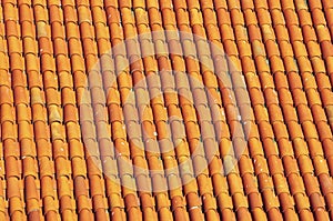 Orange tile roof pattern