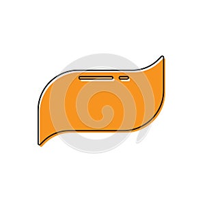 Orange Toothpaste icon isolated on white background. Vector