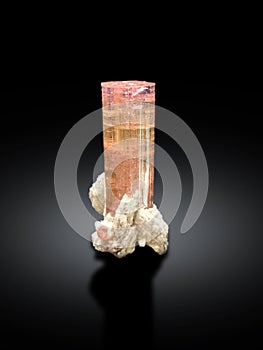Orange tourmaline elbaite crystal specimen from Afghanistan