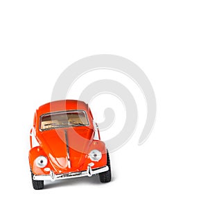 Orange toy car