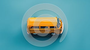The orange toy van.AI generated image