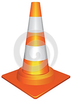 Orange traffic cone