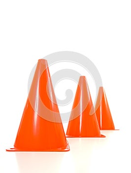 Orange traffic cones